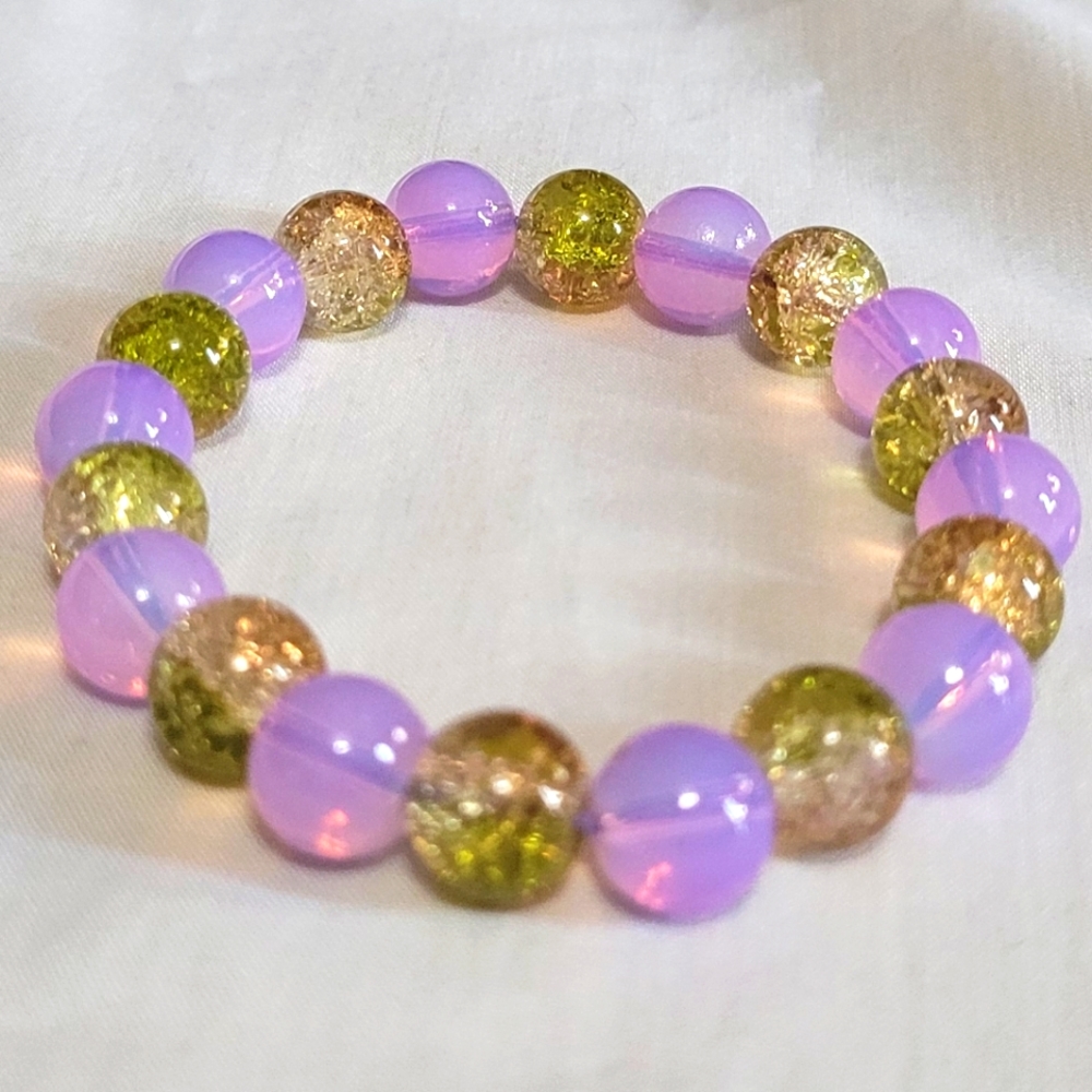 Handmade Sonoma Stretchy Glass Bead Chakra Bracelet - Picture 6 of 7